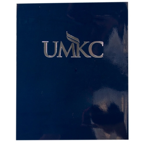 UMKC Navy Laminated Folder