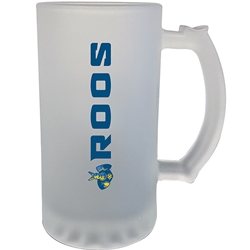 Frosted Glass UMKC Roos Athletic Logo Handle Mug