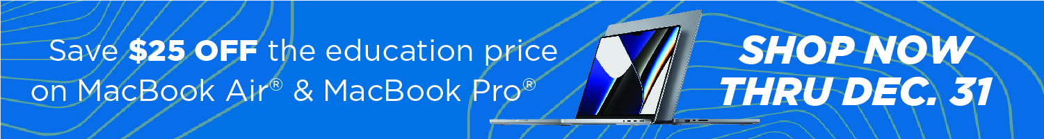 Save $25 on MacBook Pro and MacBook Air