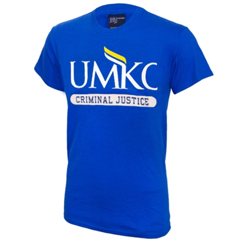 UMKC Criminal Justice Royal Blue Crew Neck T-Shirt