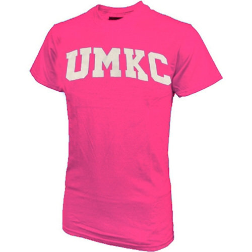 UMKC Roos Hot Pink Crew Neck T-Shirt