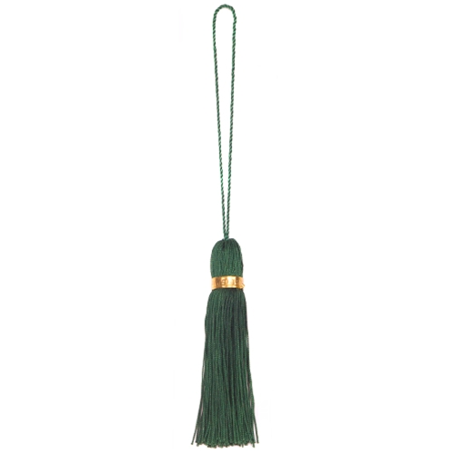 Green with Year Charm Medical Stubby Tassel