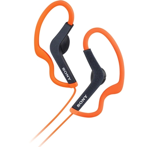 Sony Orange Sports Headphones with Ear Loop