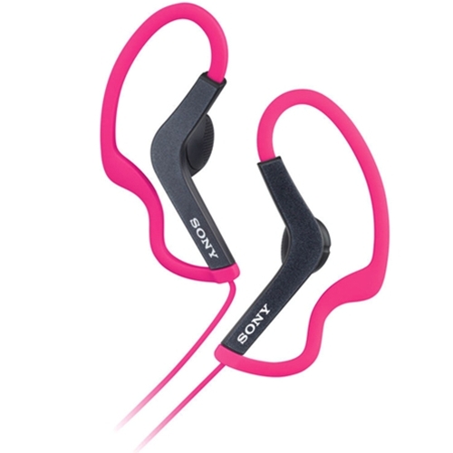 Sony Pink Sports Headphones with Ear Loop