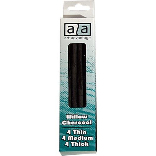Art Advantage Assorted Willow Charcoal 12 Stick Pack