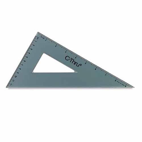 9.75 inch Transparent 30/60/90 Triangle