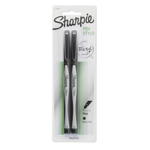 2 pack Black Sharpie Fine Point Pens