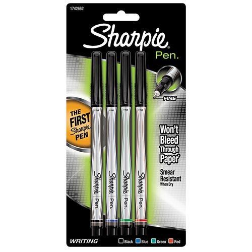 4 pack Assorted Colors Sharpie Fine Point Pens