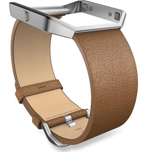 Large Fitbit Blaze Leather Accessory Band & Frame Camel