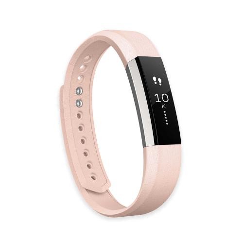 Fitbit Alta Leather Replacement Band, Pink Large