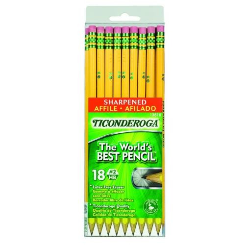 Ticonderoga 18-Pack Wooden #2 Pencils