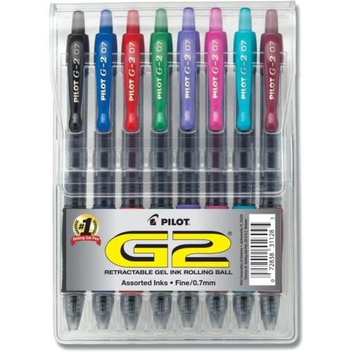 G2 Retractable Gel Ink Pens 8 Pack