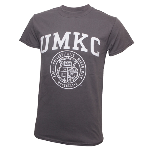 UMKC Official Seal Charcoal Crew Neck T-Shirt