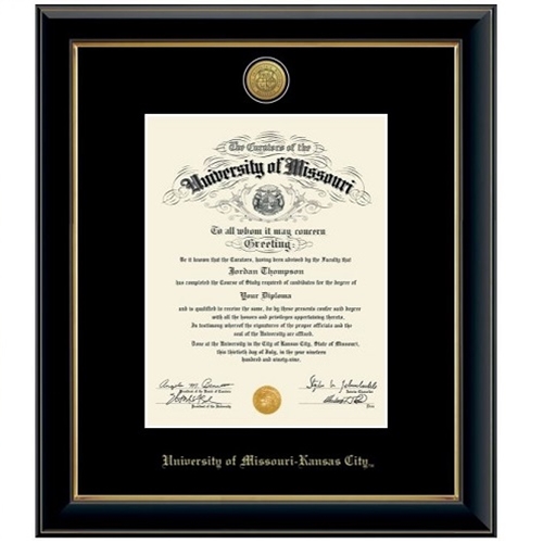 University of Missouri Kansas City Onyx Diploma Frame