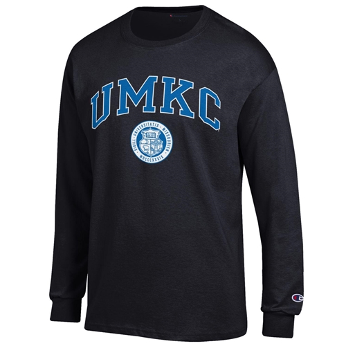 UMKC Champion Seal Black Crew Neck Shirt