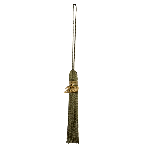 Olive Green with Year Charm Pharmacy Stubby Tassel