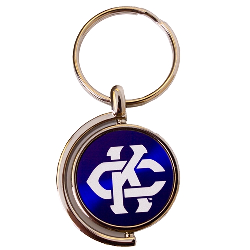 UMKC Roos Athletic Logo Blue Spinning Keychain