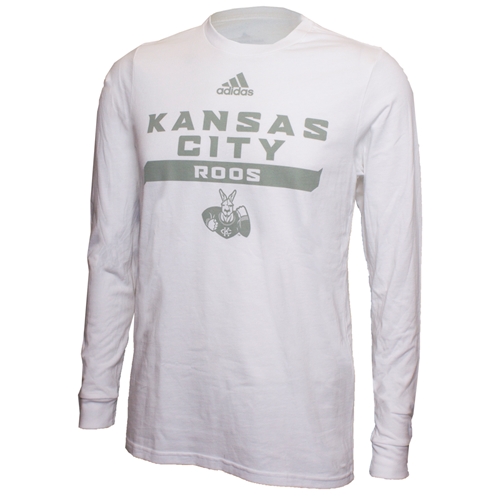 UMKC Kansas City Roos Adidas White Crew Neck Shirt