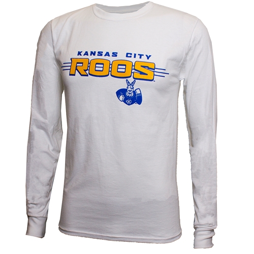 UMKC Kansas City Roos Athletic Logo Champion White Crew Neck Shirt