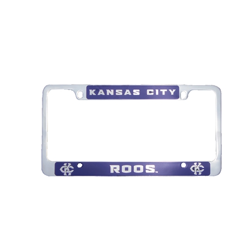 UMKC Kansas City Roos Silver and Blue License Plate Frame