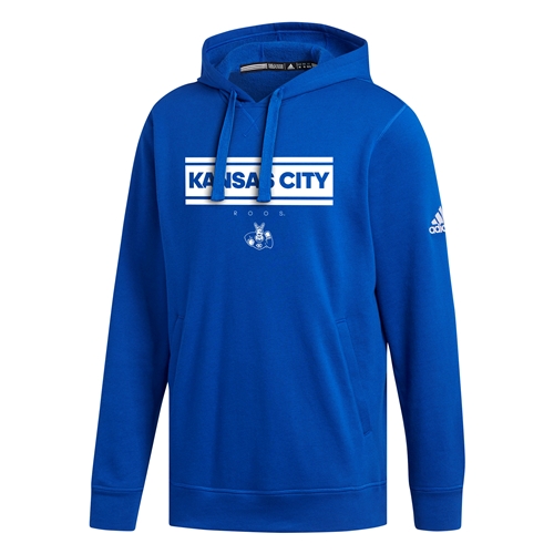 Royal Blue Adidas® UMKC Sweatshirt with Hood Kansas City Roos Full Chest