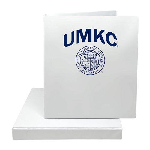 White UMKC Seal 1" Binder