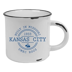 White/Blue Kansas City 1933 Circle Vintage Western Mug