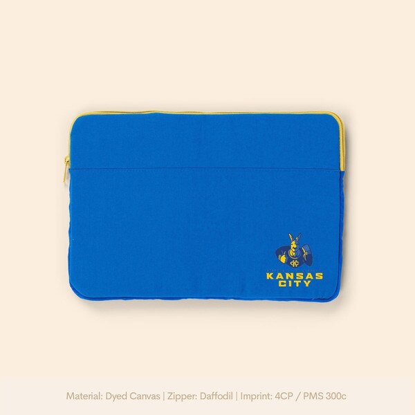 Royal Blue/Yellow UMKC Essentials Laptop Sleeve 13/14″