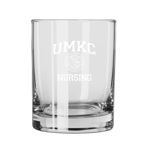 Uhc Rocks Glass UMKC Nursing Etched 13oz Rocks Glass
